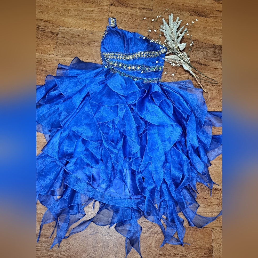 a.n.a Vibrant Blue Strapless Dress